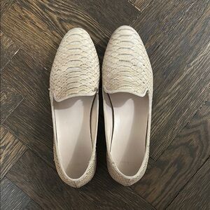 Cole Haan Beige Snakeskin Loafers